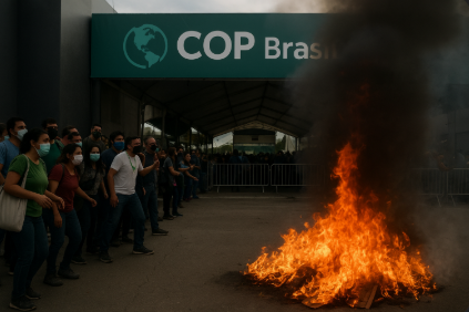 Reunião da COP no Brasil vira constrangimento: caos organizacional, críticas da população e até incêndio